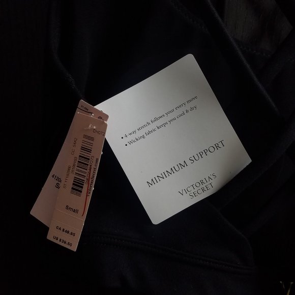 NWT VICTORIA'S SECRET BLACK MIN SUPPORT BRA. - Picture 4 of 4